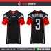 RED BLACK WITH WHITE SIDE PANELS   SOCCER JERSEYS